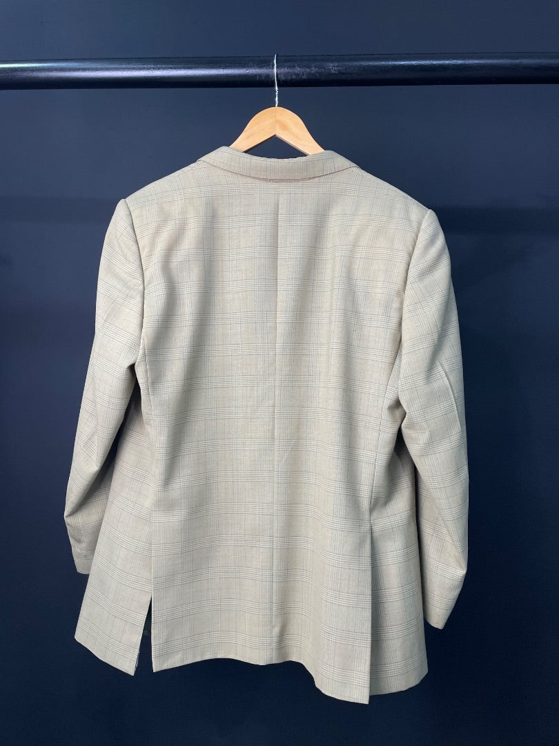 PIERRE CARDIN  Saco  Varios Escoces Verde  Talle 55