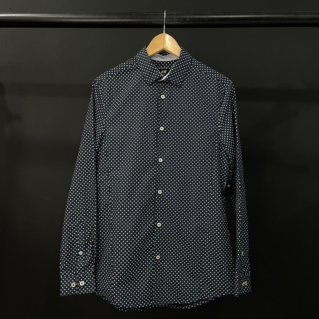 H&M  Camisa Manga Larga  Varios Lunares  Talle S