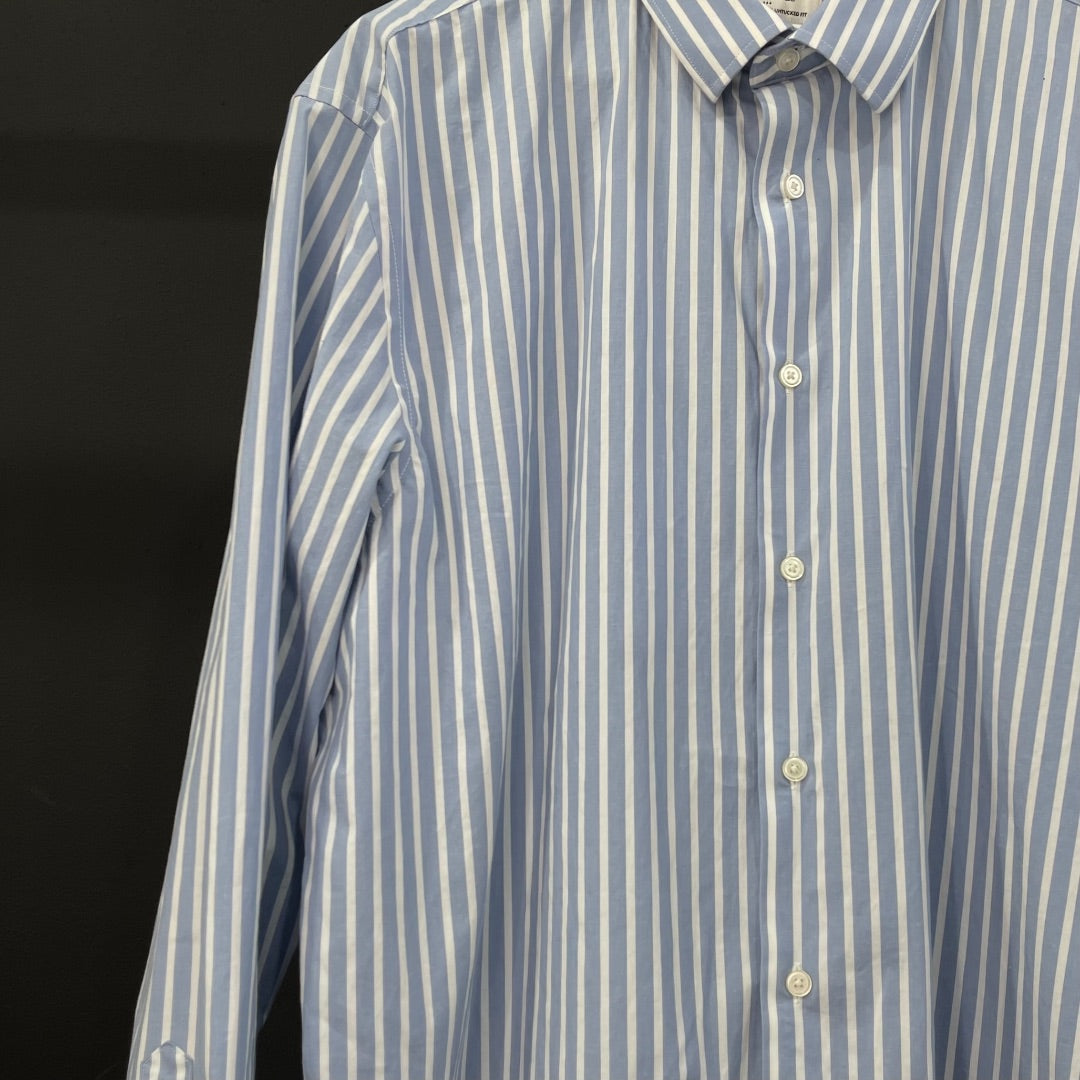 BANANA REPUBLIC Camisa Manga Larga Varios Rayado Talle XL