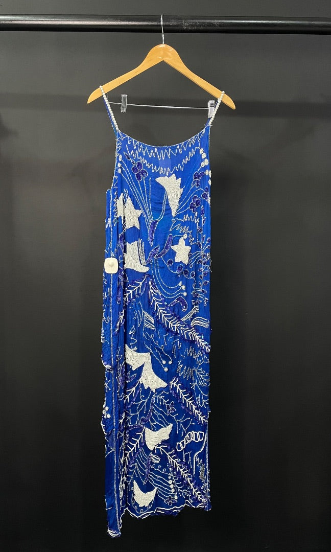 Vestido Sin Manga  SIN MARCA  Azul Talle S