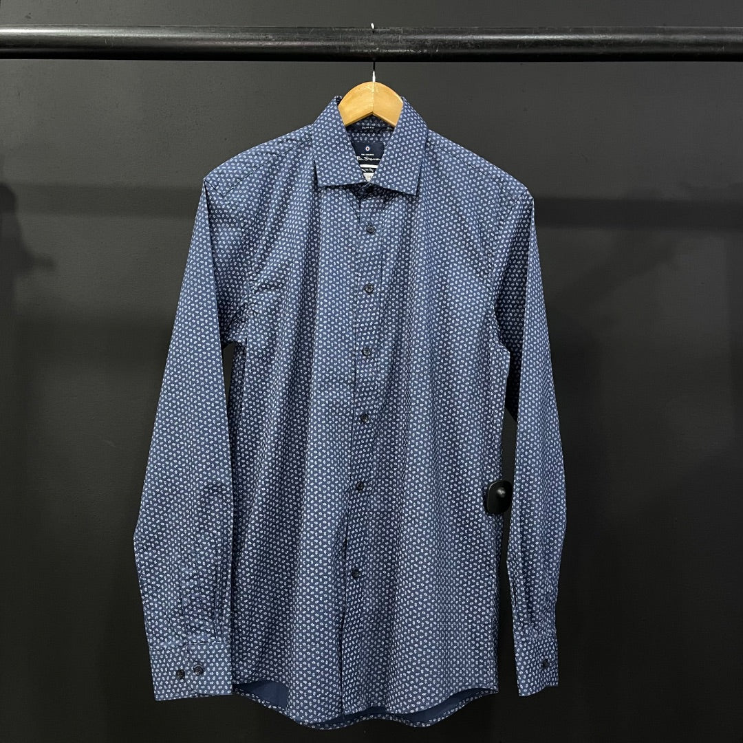 BEN SHERMAN  Camisa Manga Larga  Varios  Estampado  Talle M