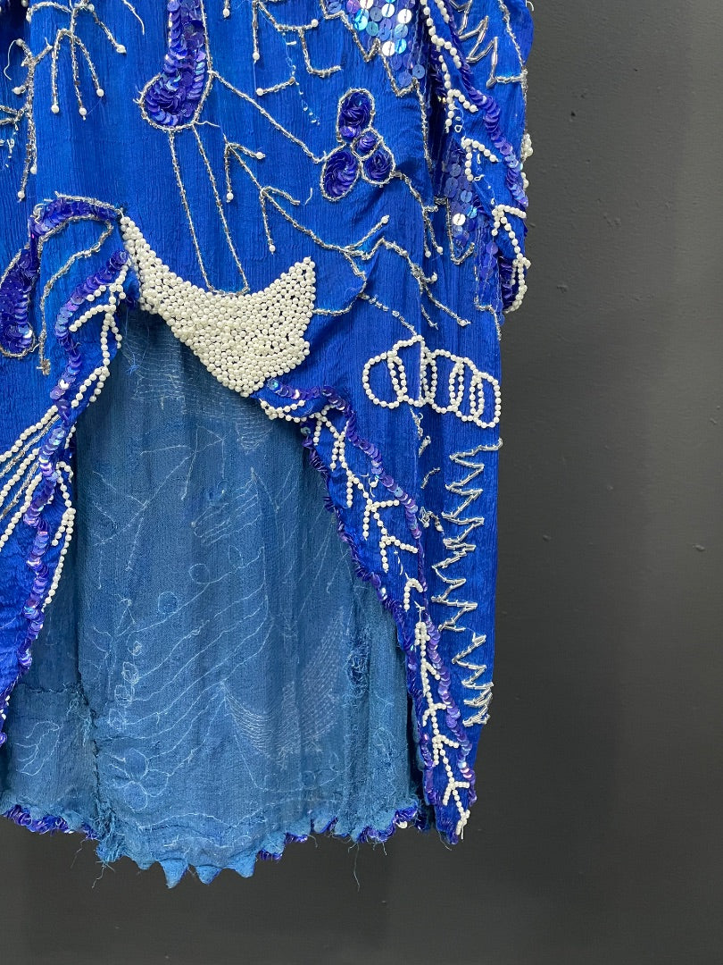 Vestido Sin Manga  SIN MARCA  Azul Talle S
