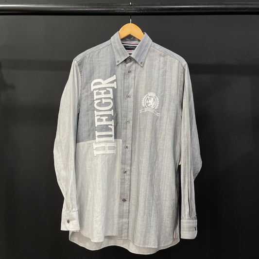 TOMMY HILFIGER  Camisa Manga Larga  Gris  Talle M