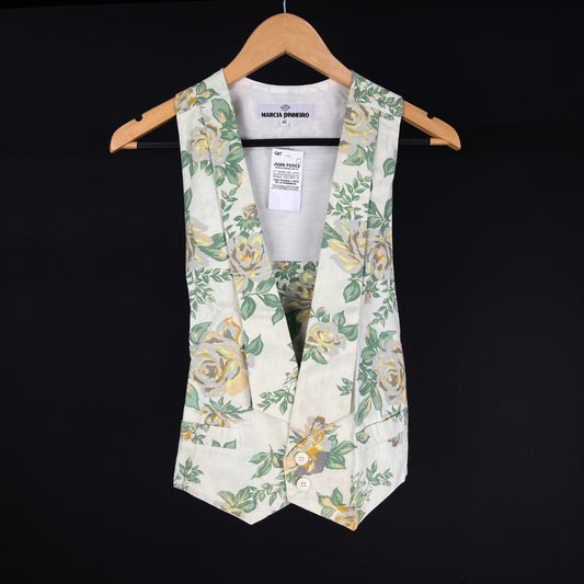 MARCIA DINHEIRO Chaleco Corto Varios Floral Talle 40