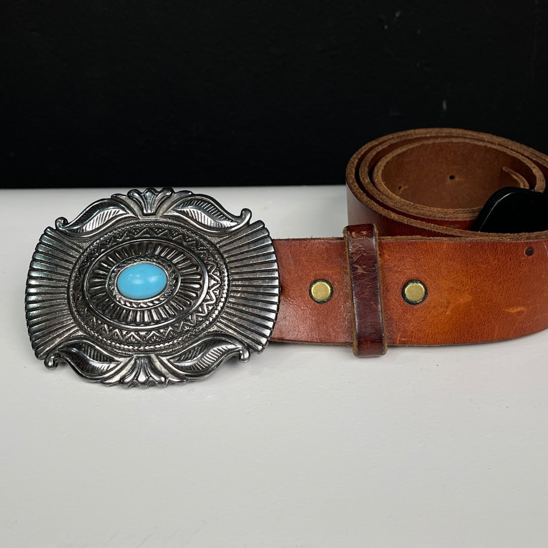 SIN MARCA Cinturon Otro Marron Talle Unico