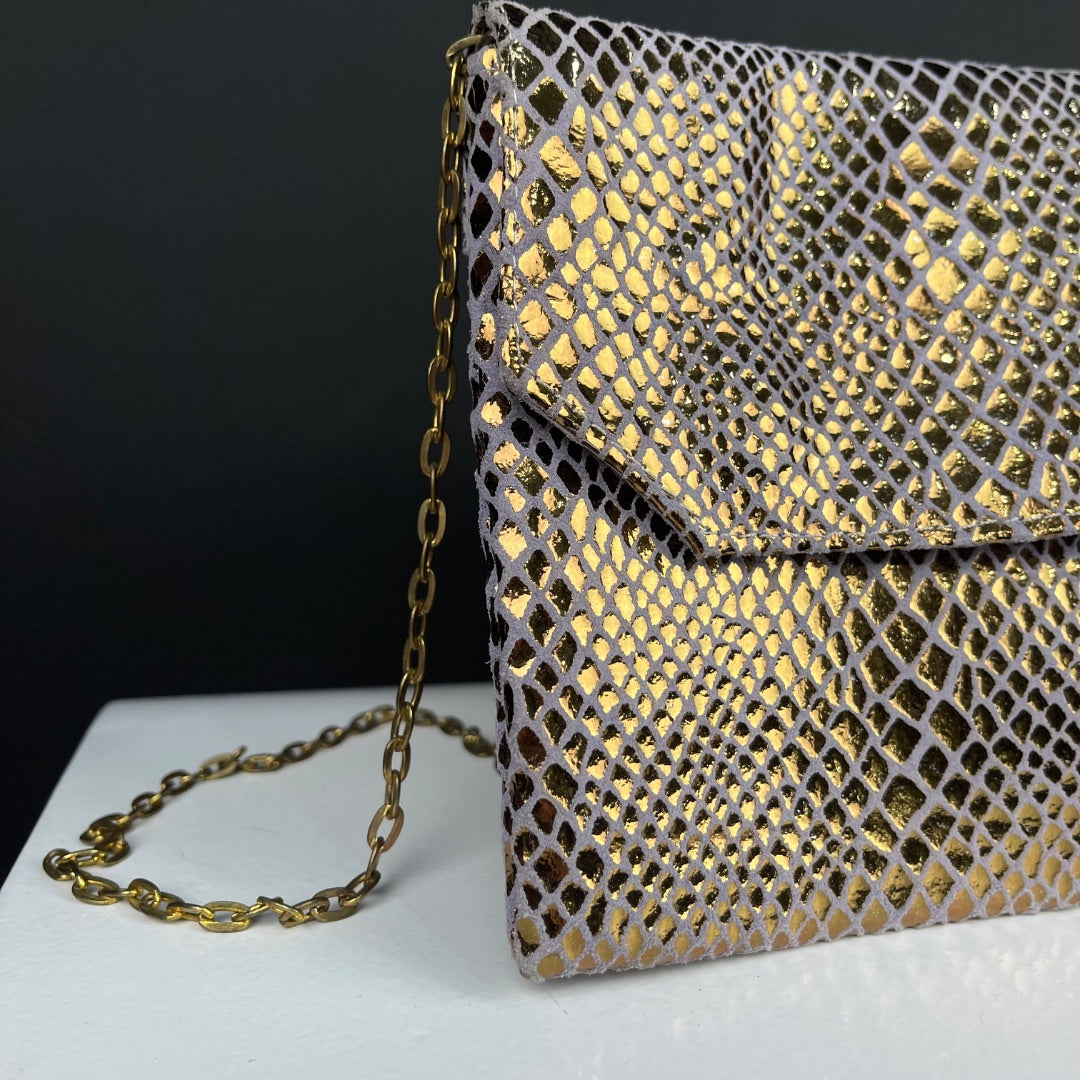 SIN MARCA Cartera Dorado Talle Unico