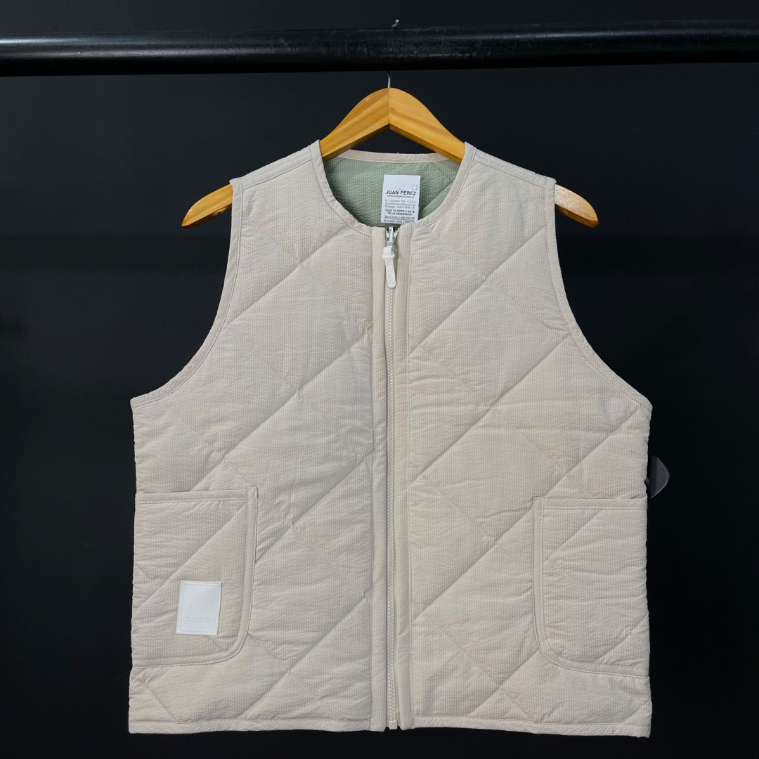 GUSMAN Chaleco Corto Beige Talle M