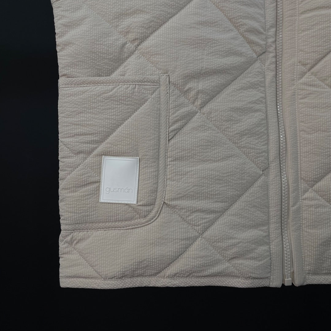 GUSMAN Chaleco Corto Beige Talle M