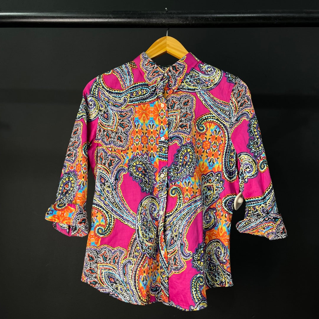 RALPH LAUREN Camisa Manga Larga Varios  Estampado Talle L