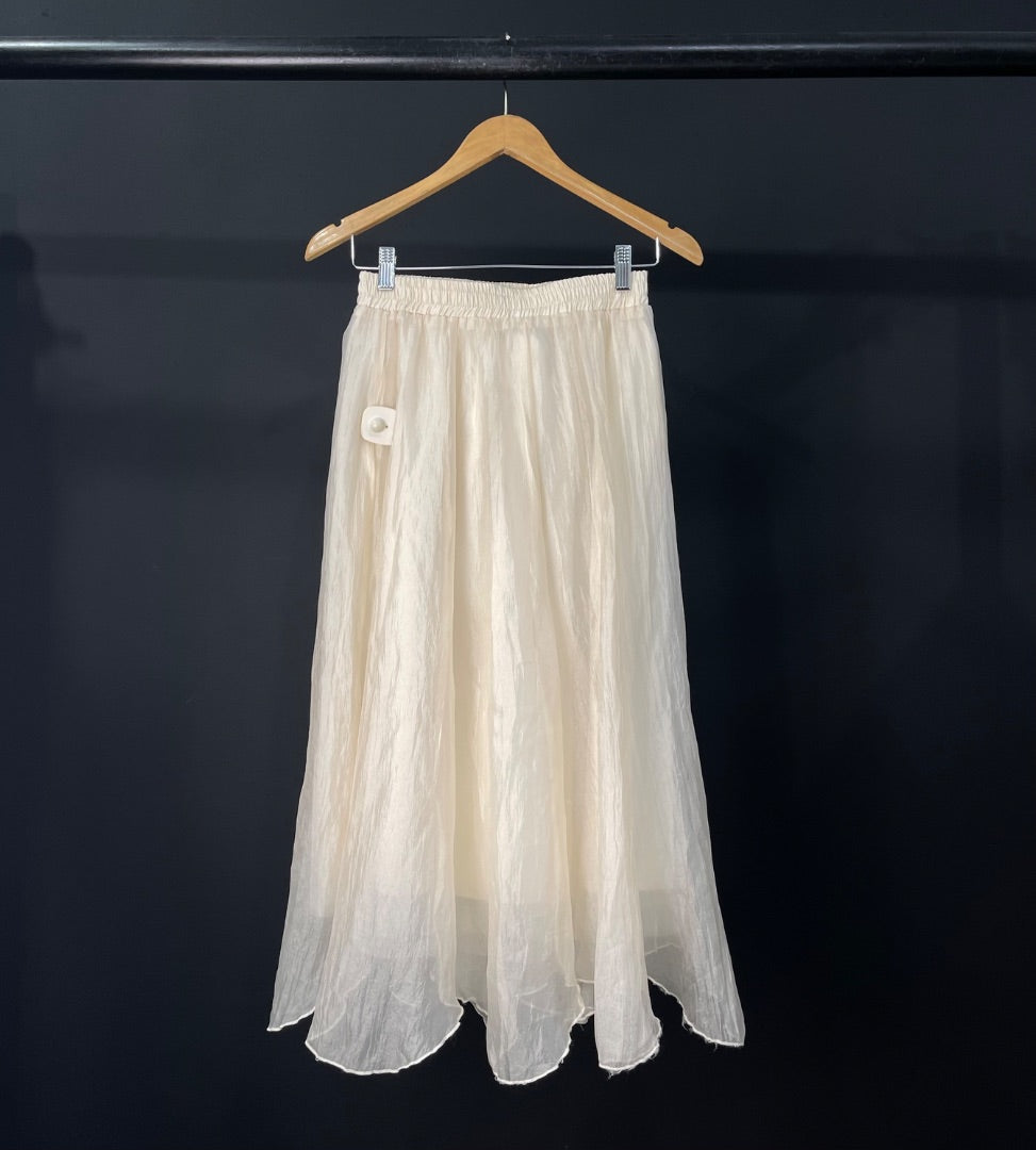 ANTONELLI Pollera Media Pierna Beige Talle S