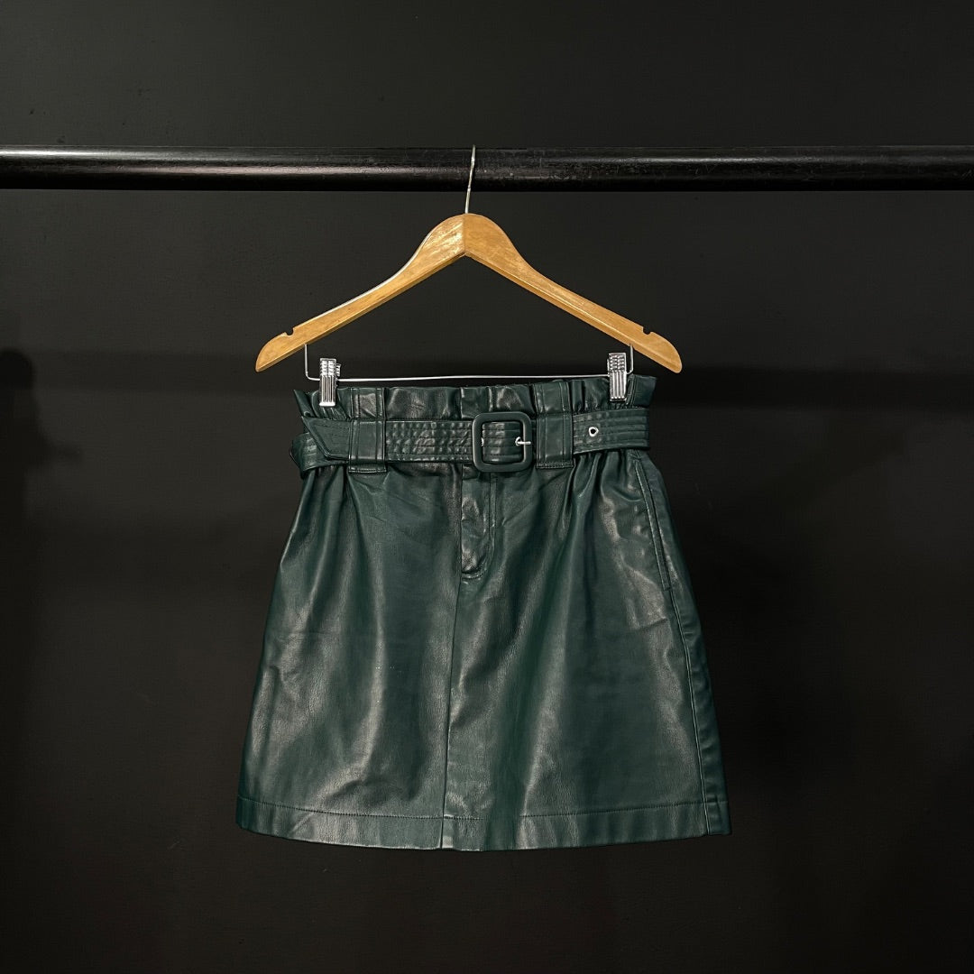 ZARA Pollera Mini Verde Talle M