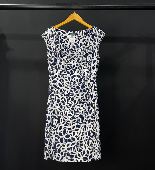 RALPH LAUREN Vestido Sin Manga Varios  Estampado Talle 10