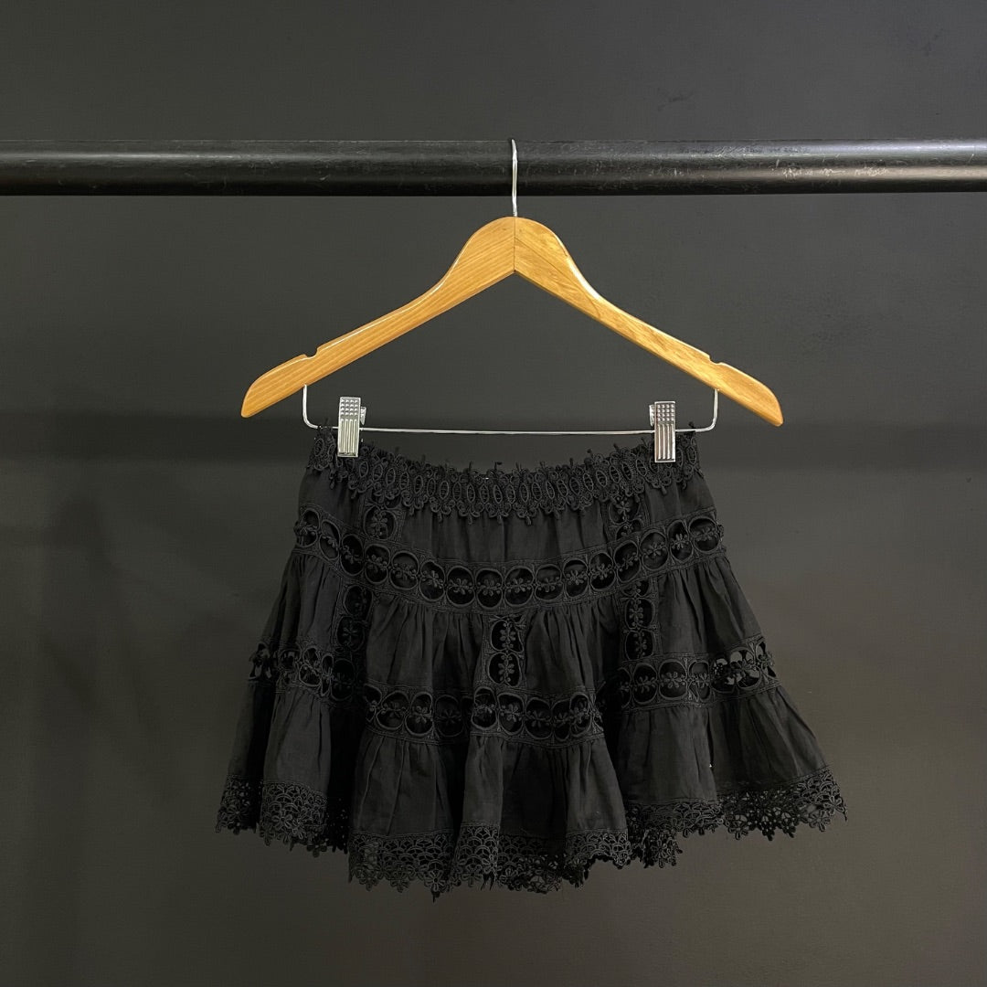CHANO RUIZ Pollera Mini Negro Talle M
