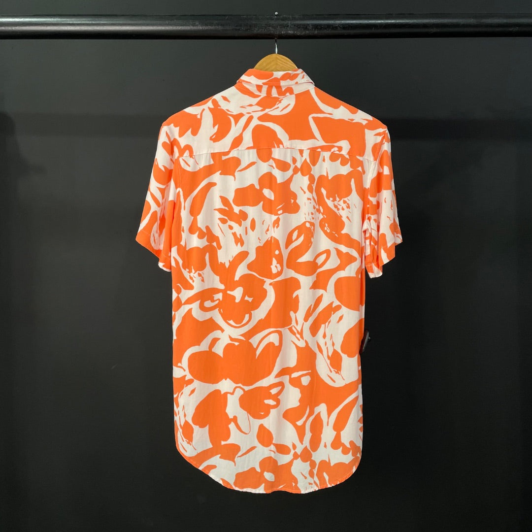 ZARA  Camisa Manga Corta  Naranja  Talle XS