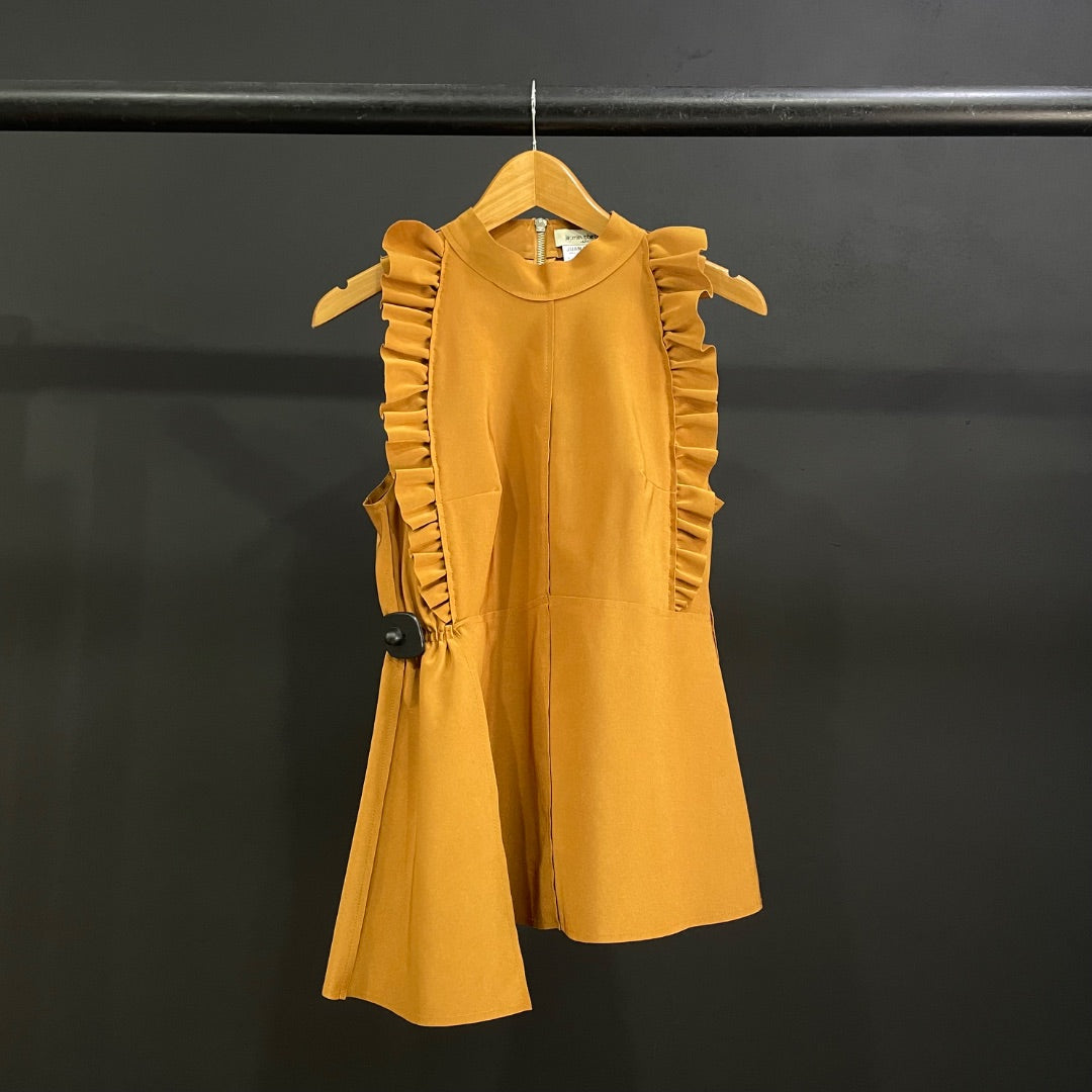 JAZMIN CHEBAR Blusa Sin Mangas Mostaza Talle 44