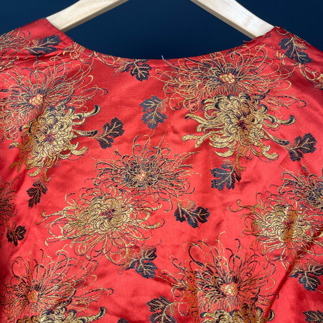 SIN MARCA Kimono Corto Rojo Talle L