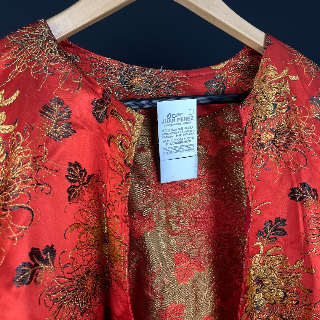 SIN MARCA Kimono Corto Rojo Talle L
