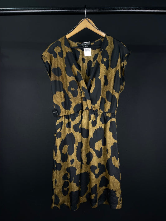 FOREVER Vestido Sin Manga Varios Marron y Negro Talle 1