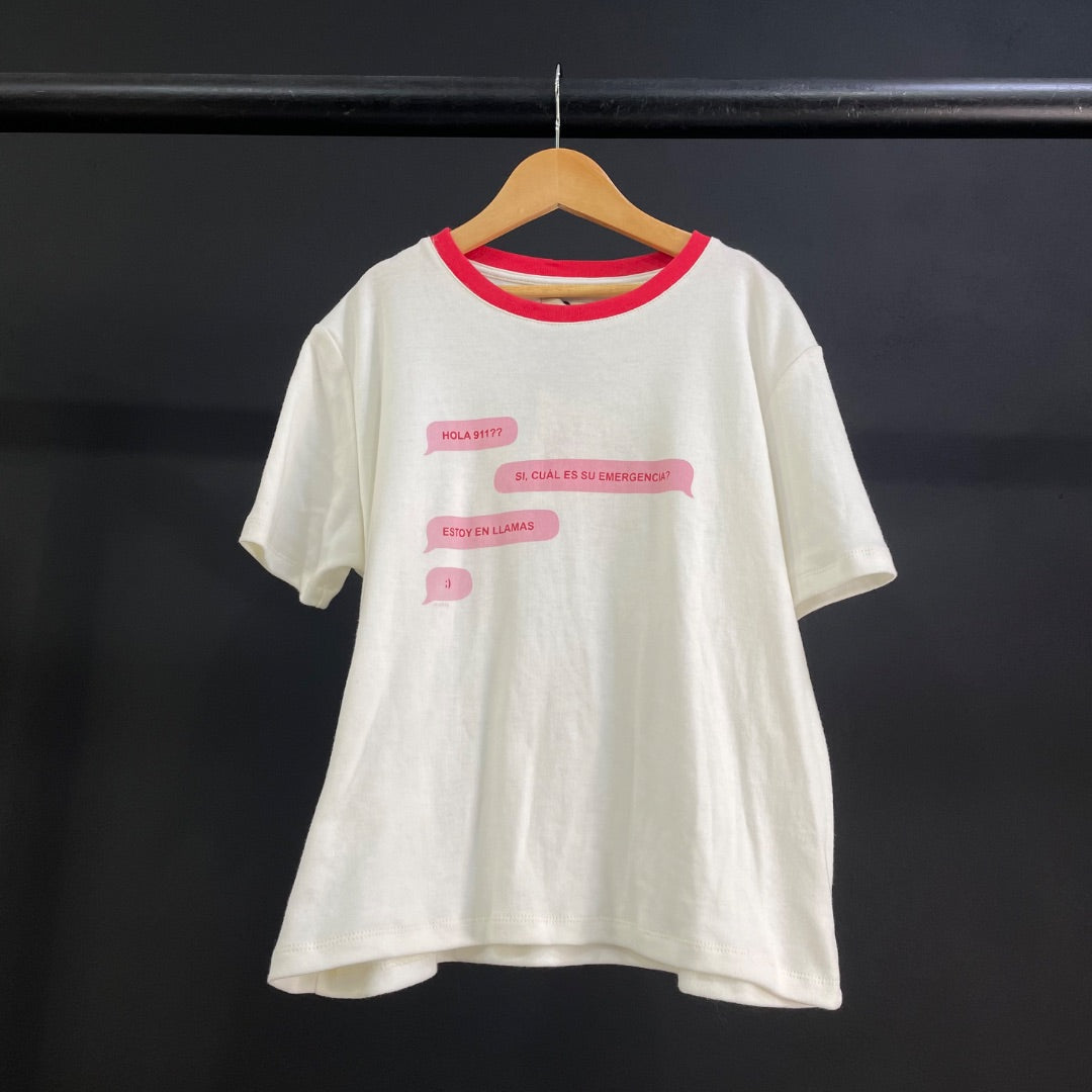 ATHELIER MUNAY  Remera Manga Corta  Blanco  Talle 2