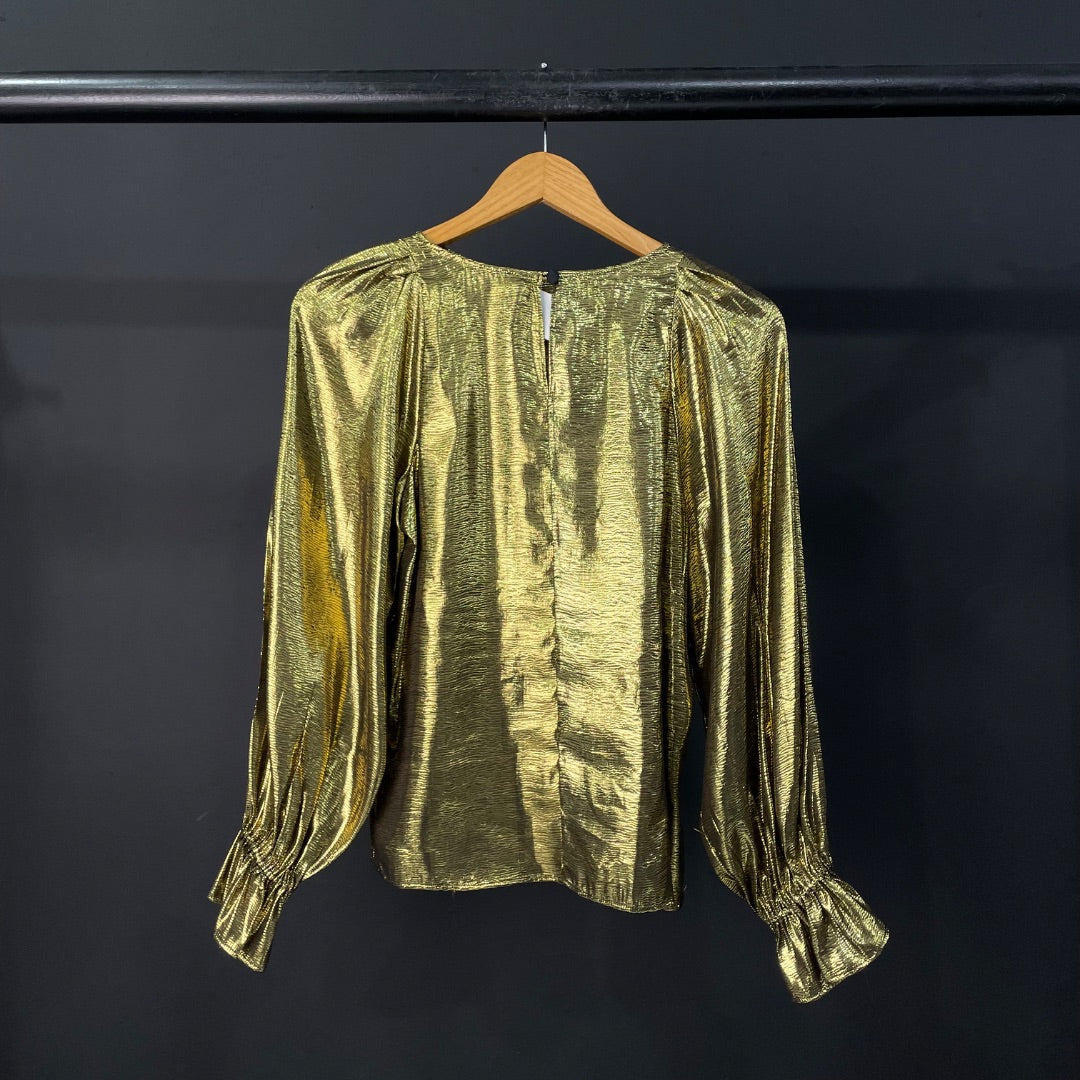 SIN MARCA  Blusa Manga Larga  Dorado  Talle S
