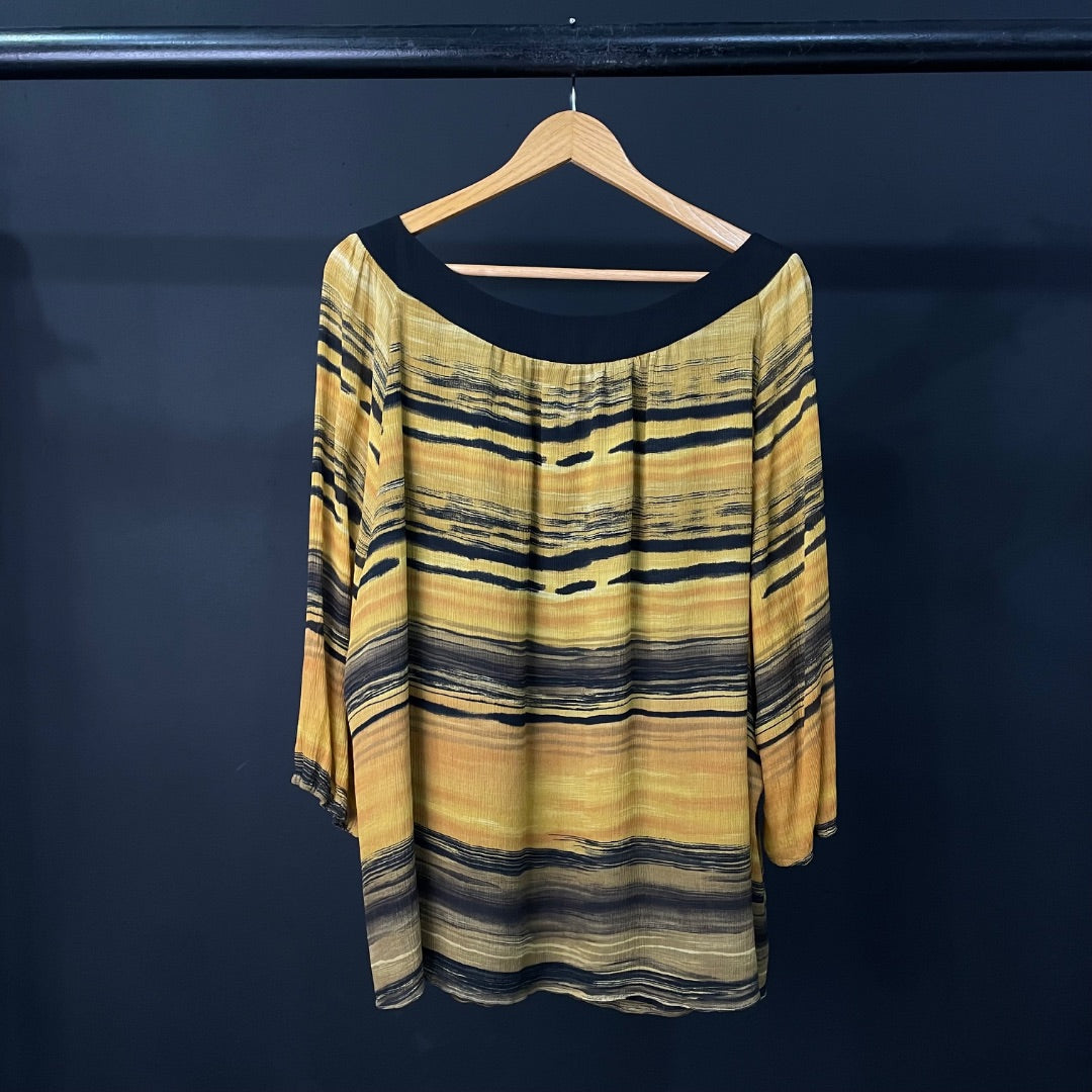 SIN MARCA  Blusa Manga 3/4  Amarillo  Talle XXXL