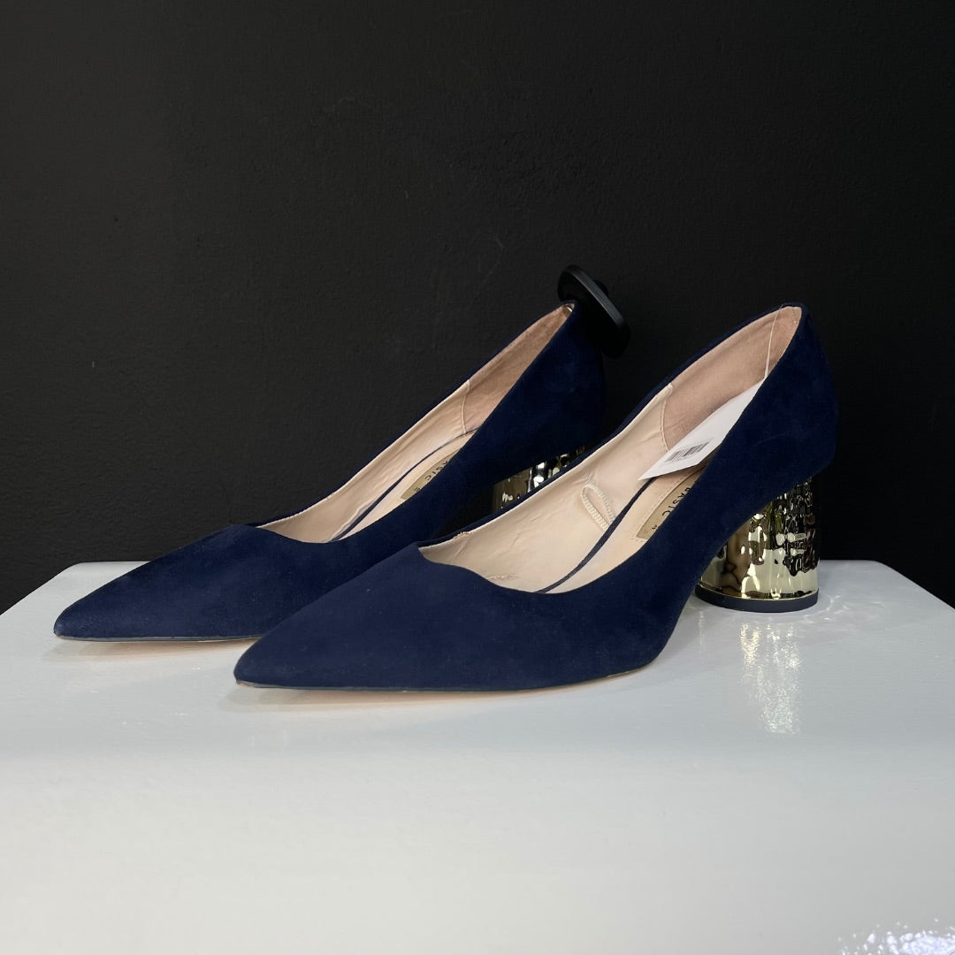 ZARA Taco Bajo Azul Talle 39
