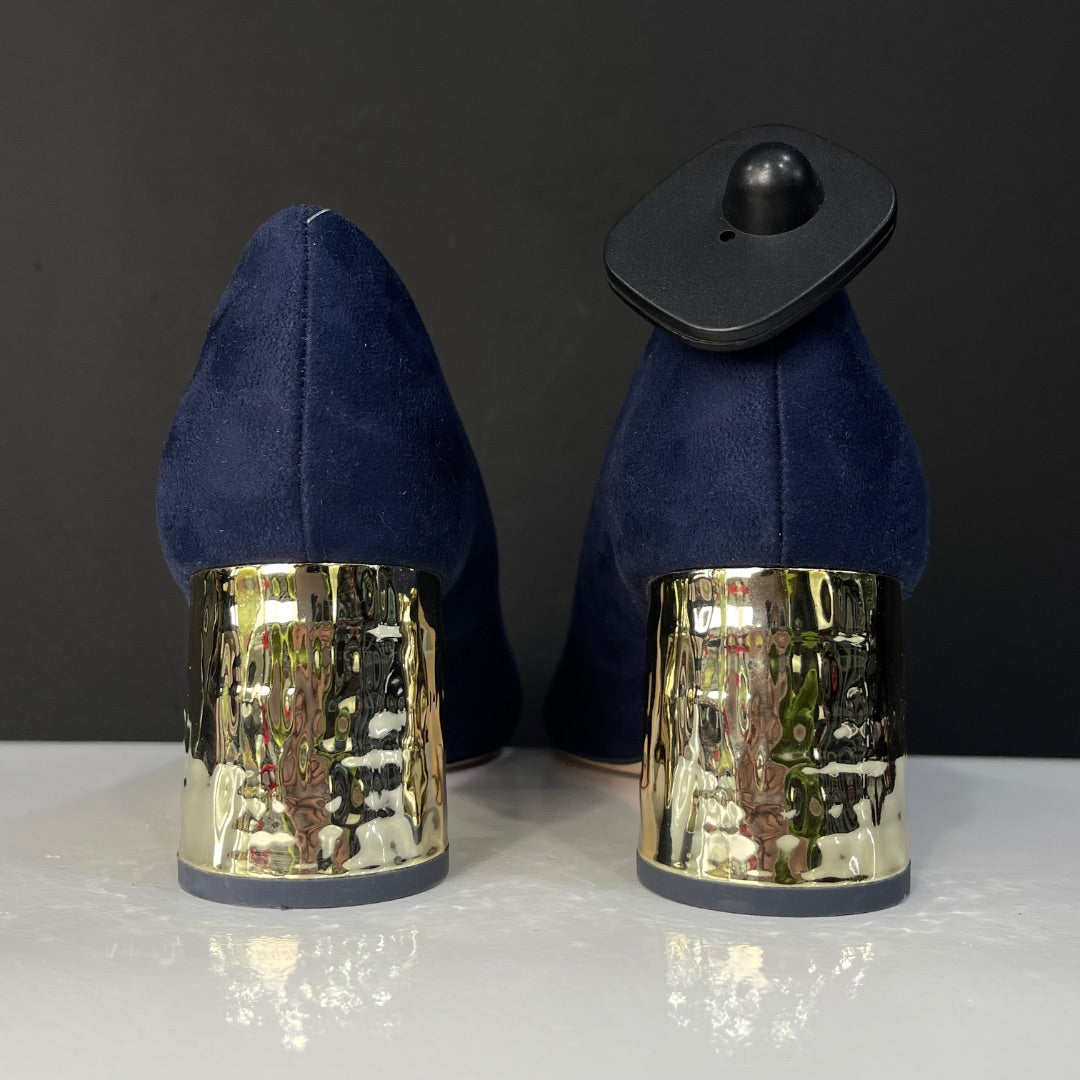ZARA Taco Bajo Azul Talle 39
