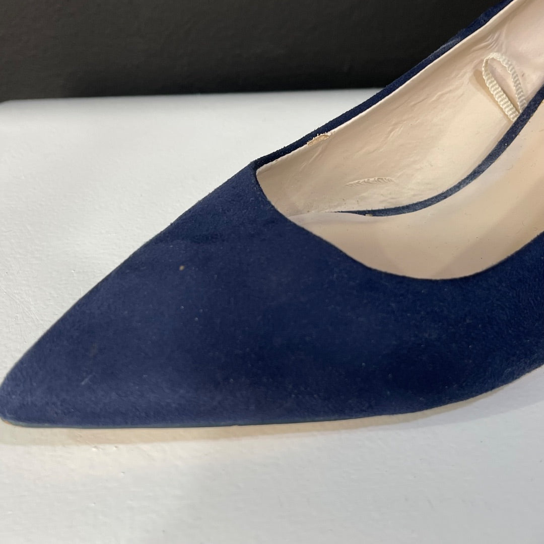 ZARA Taco Bajo Azul Talle 39