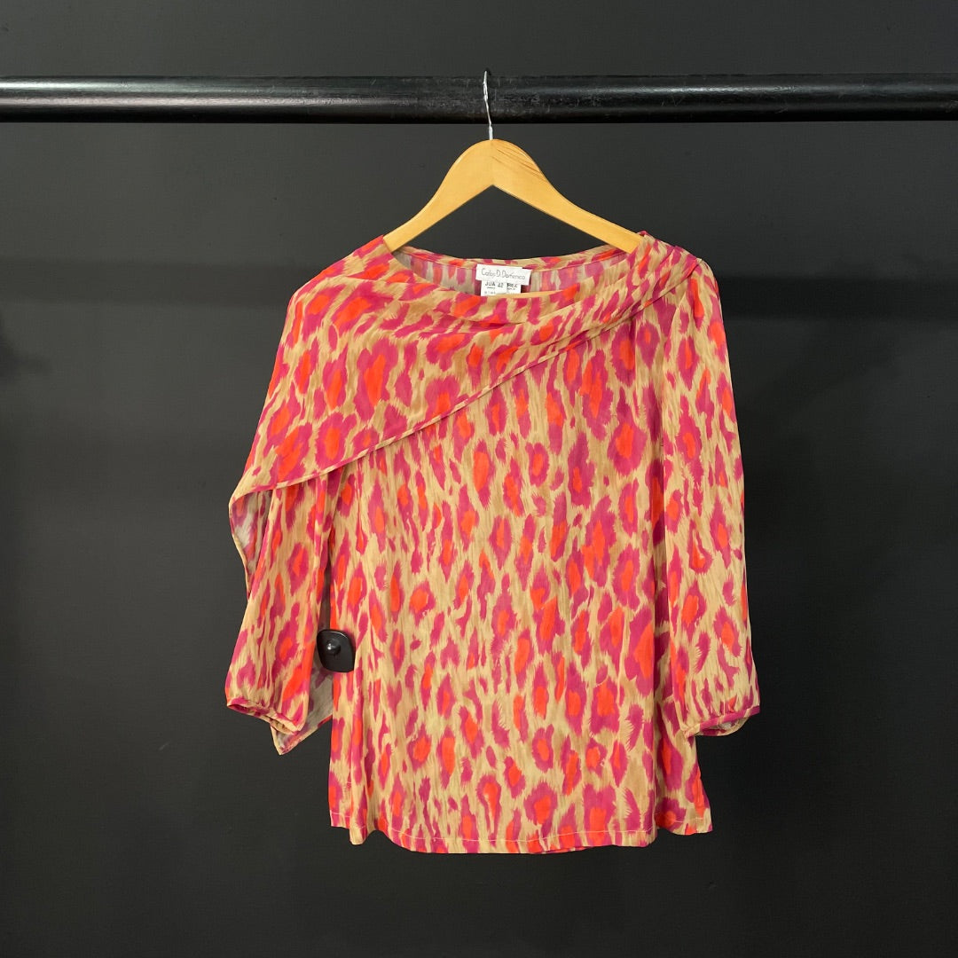 CARLOS DI DOMENICO  Blusa Manga Larga  Varios  Animal Print  Talle 42