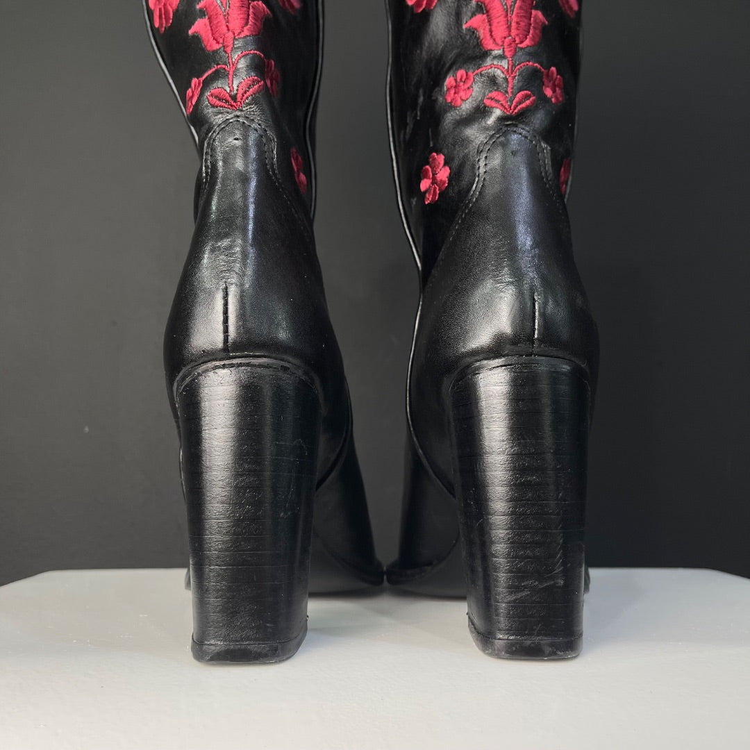 SARKANY Bota Larga Negro Talle 36