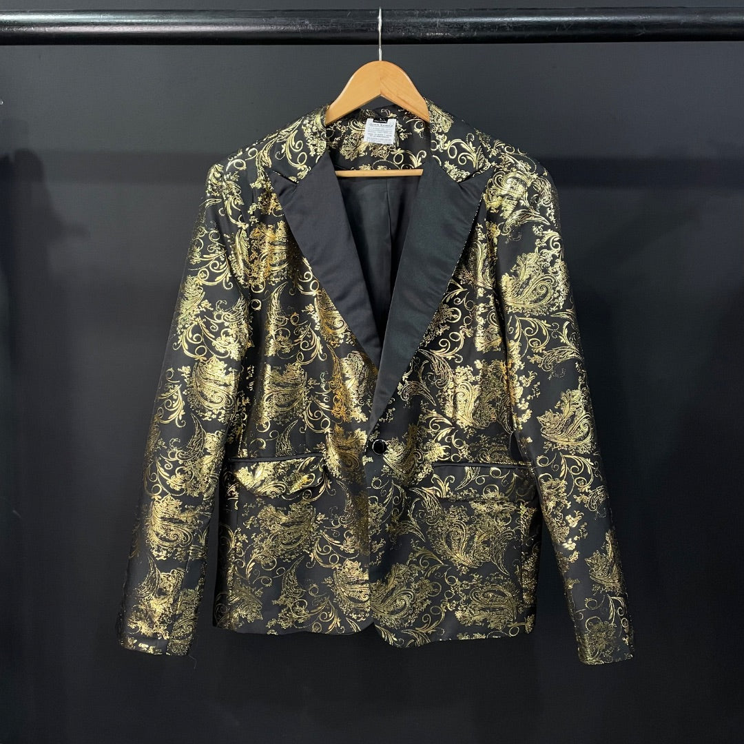 SIN MARCA Saco Dorado Talle L