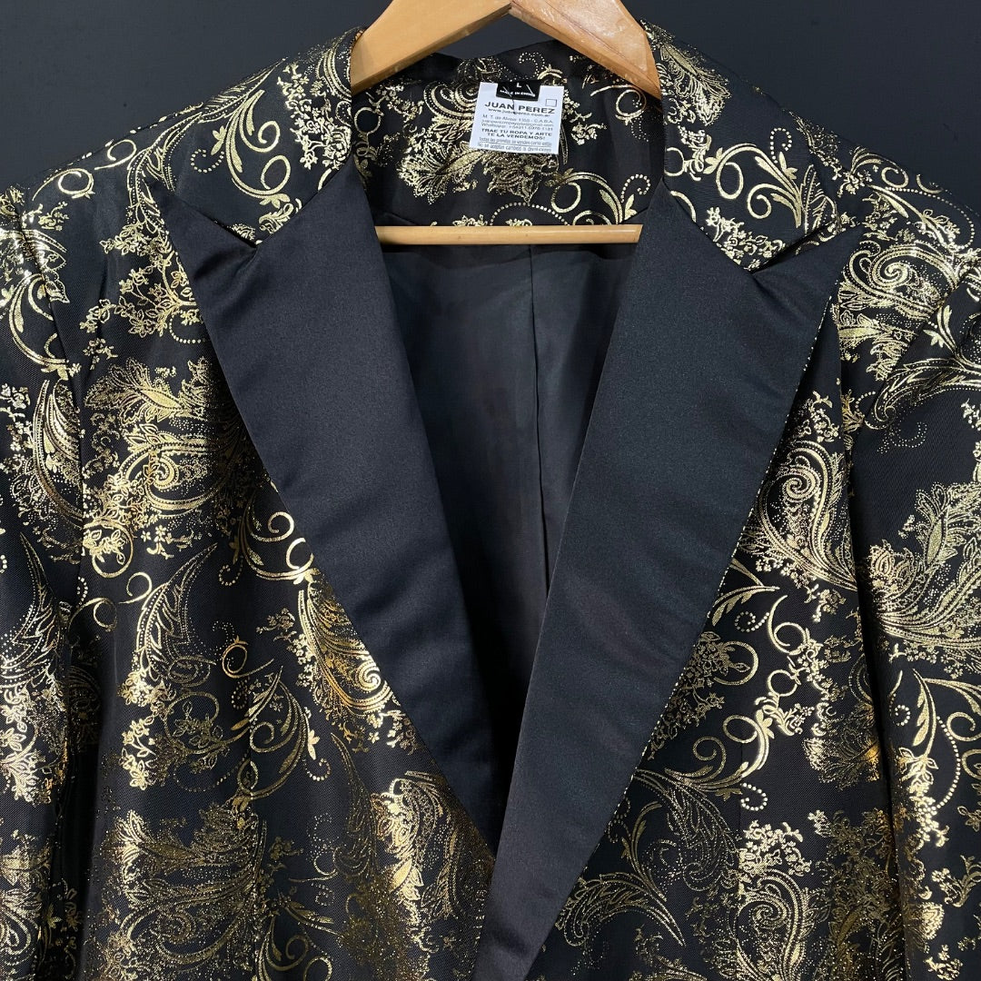 SIN MARCA Saco Dorado Talle L