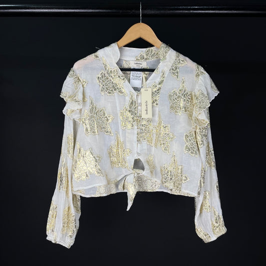 INDIA STYLE Blusa Manga Larga Blanco Talle 2