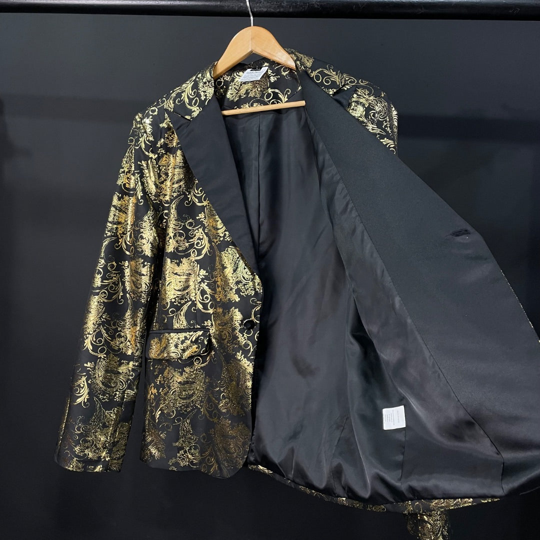 SIN MARCA Saco Dorado Talle L