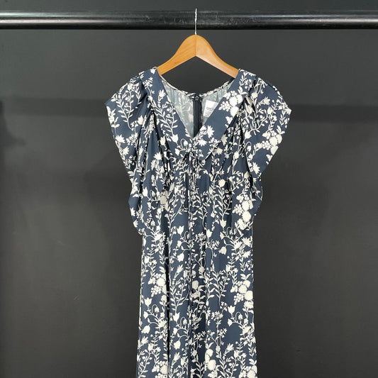 SIN MARCA Vestido Manga Corta Varios Floral Talle S