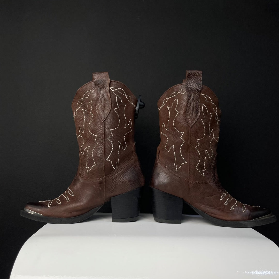 SIN MARCA Bota Cowboy Marron Talle 37