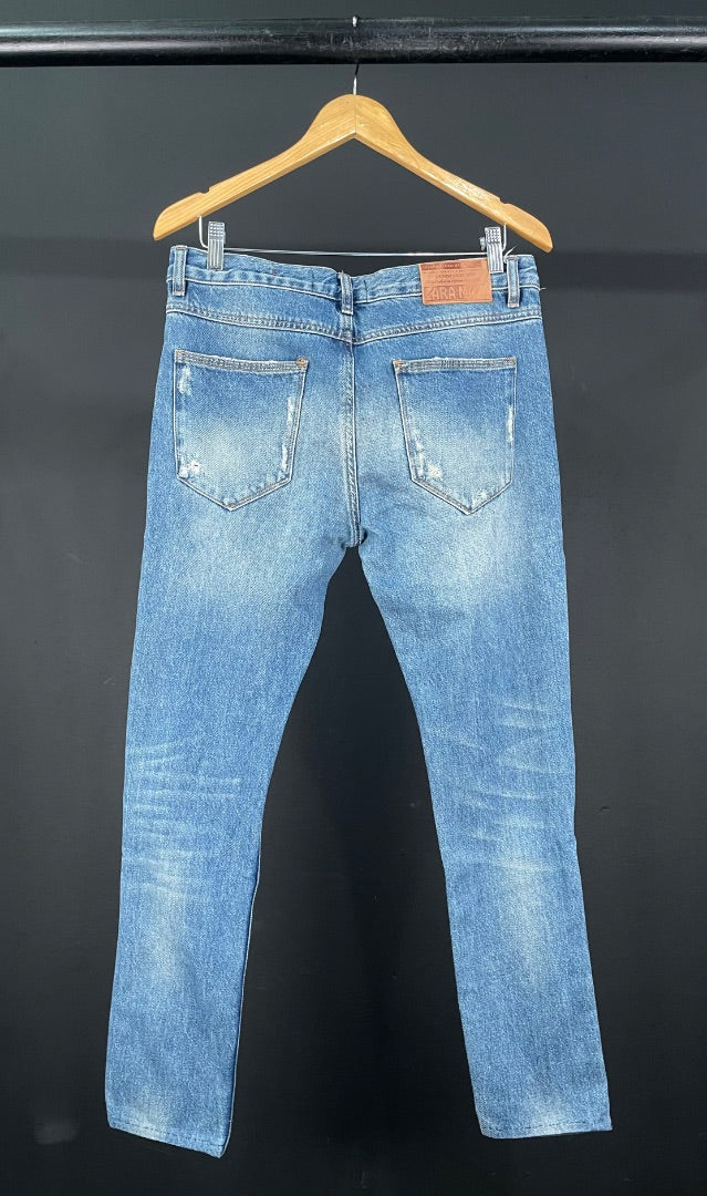 ZARA Pantalon Jean Celeste Talle 42