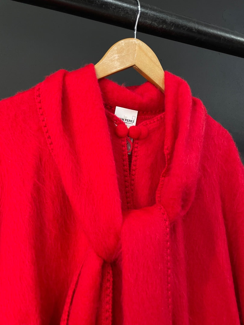 SIN MARCA Poncho Rojo Talle Unico
