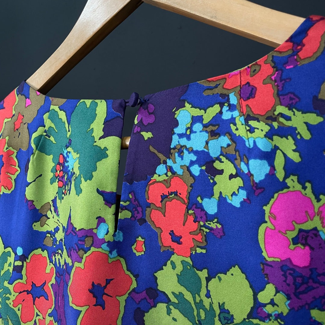 J CREW  Blusa Manga Larga  Varios Floral  Talle 4