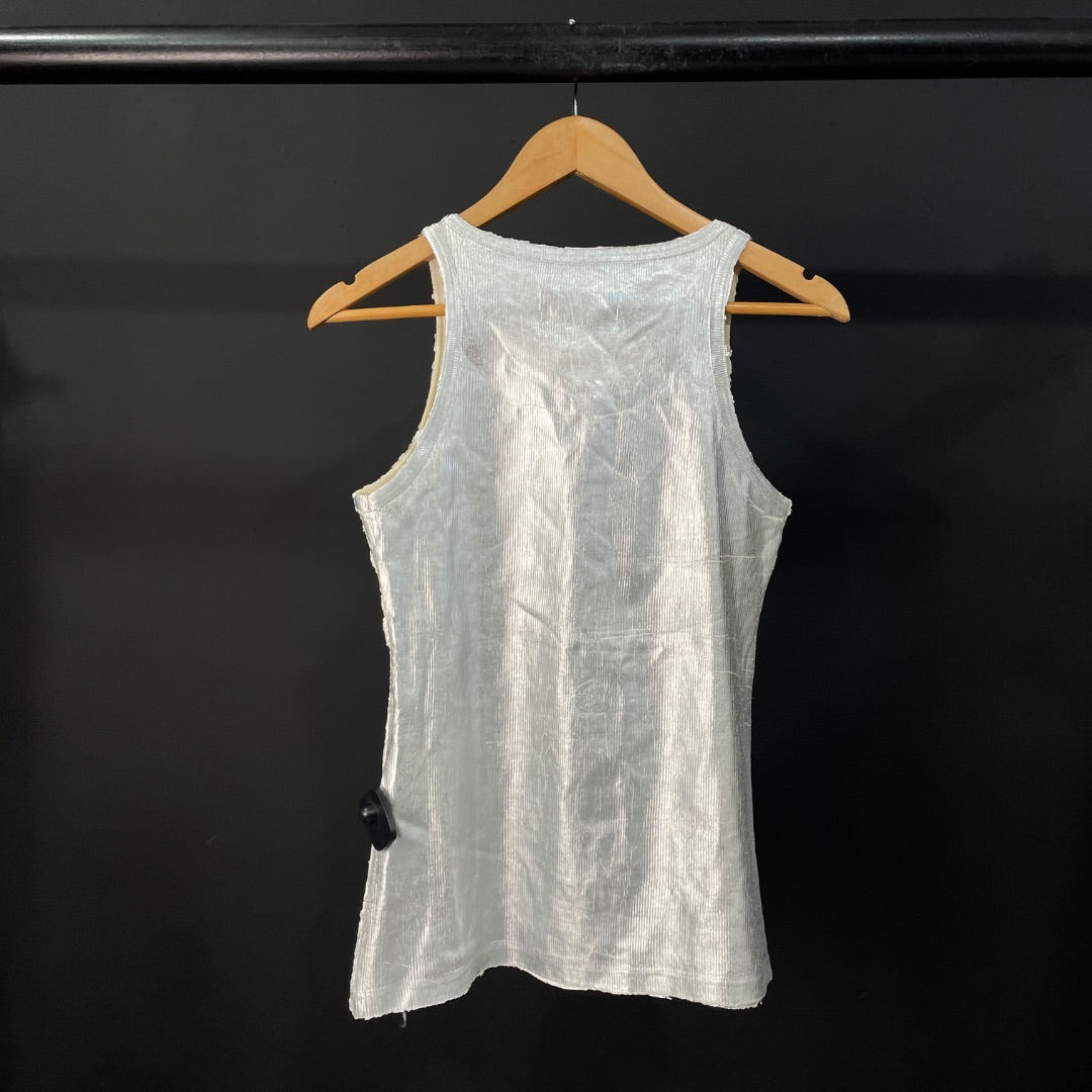 TRAMANDO Musculosa Plateado Talle 2