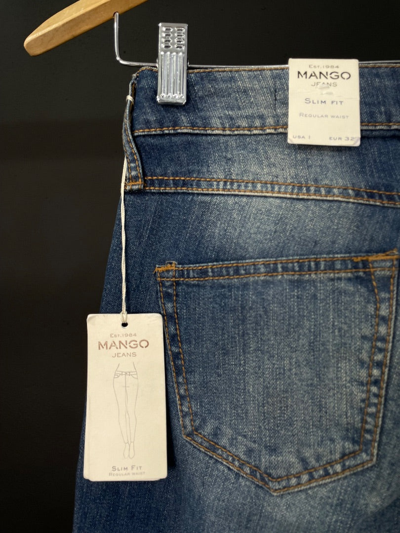 MANGO Pantalon Jean Azul Talle 32