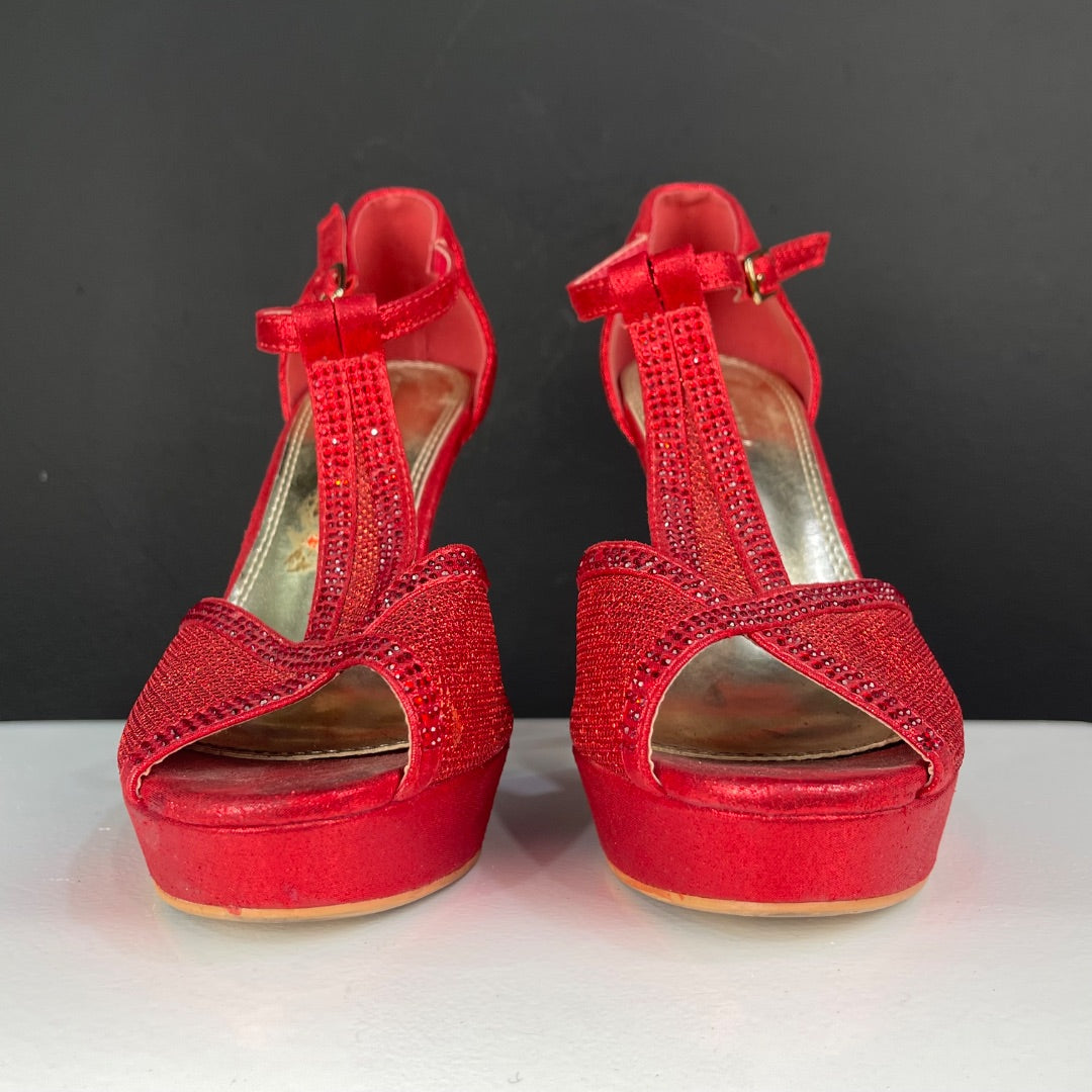 TOP STAKA Taco Alto Fino Rojo Talle 38