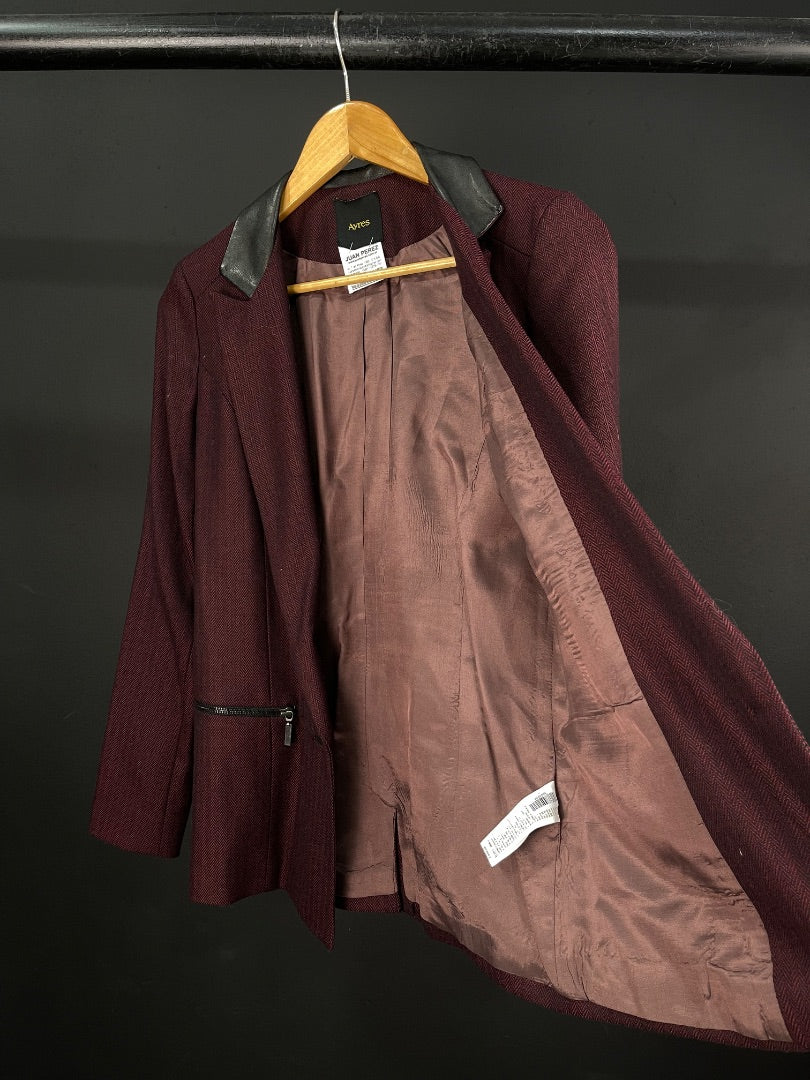 AYRES Saco Bordeaux Talle 40