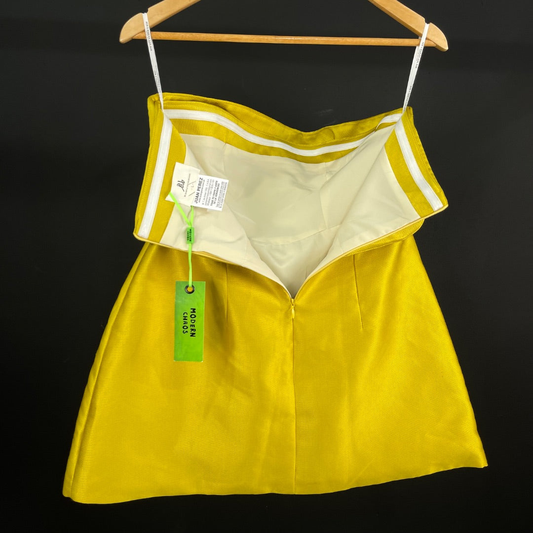 H2B Vestido Strapless Amarillo Talle L