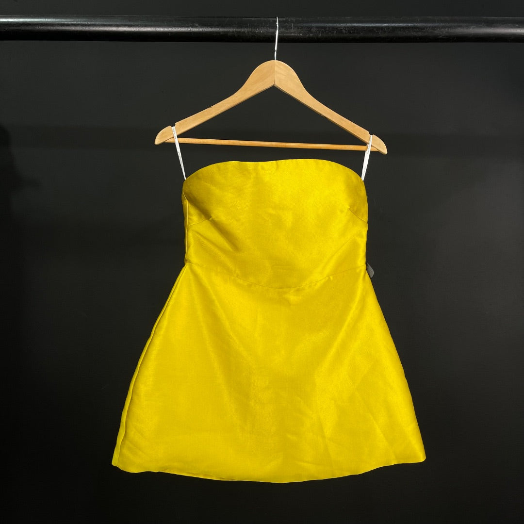 H2B Vestido Strapless Amarillo Talle L
