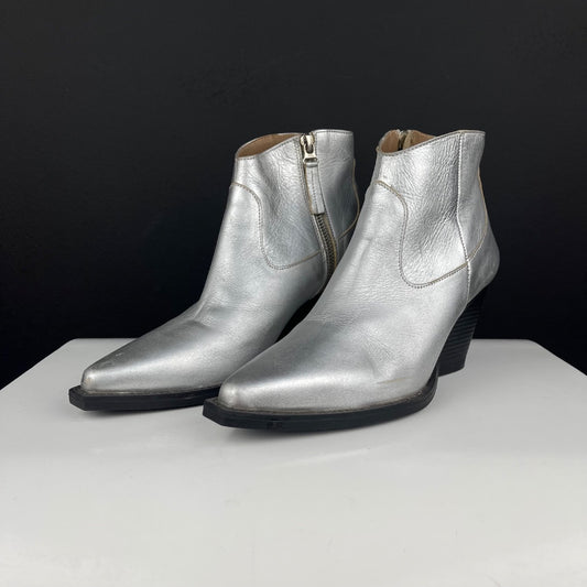 PARUOLO Bota Cowboy Plateado Talle 36