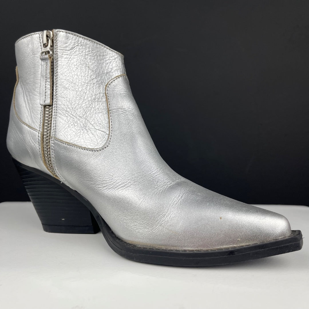 PARUOLO Bota Cowboy Plateado Talle 36