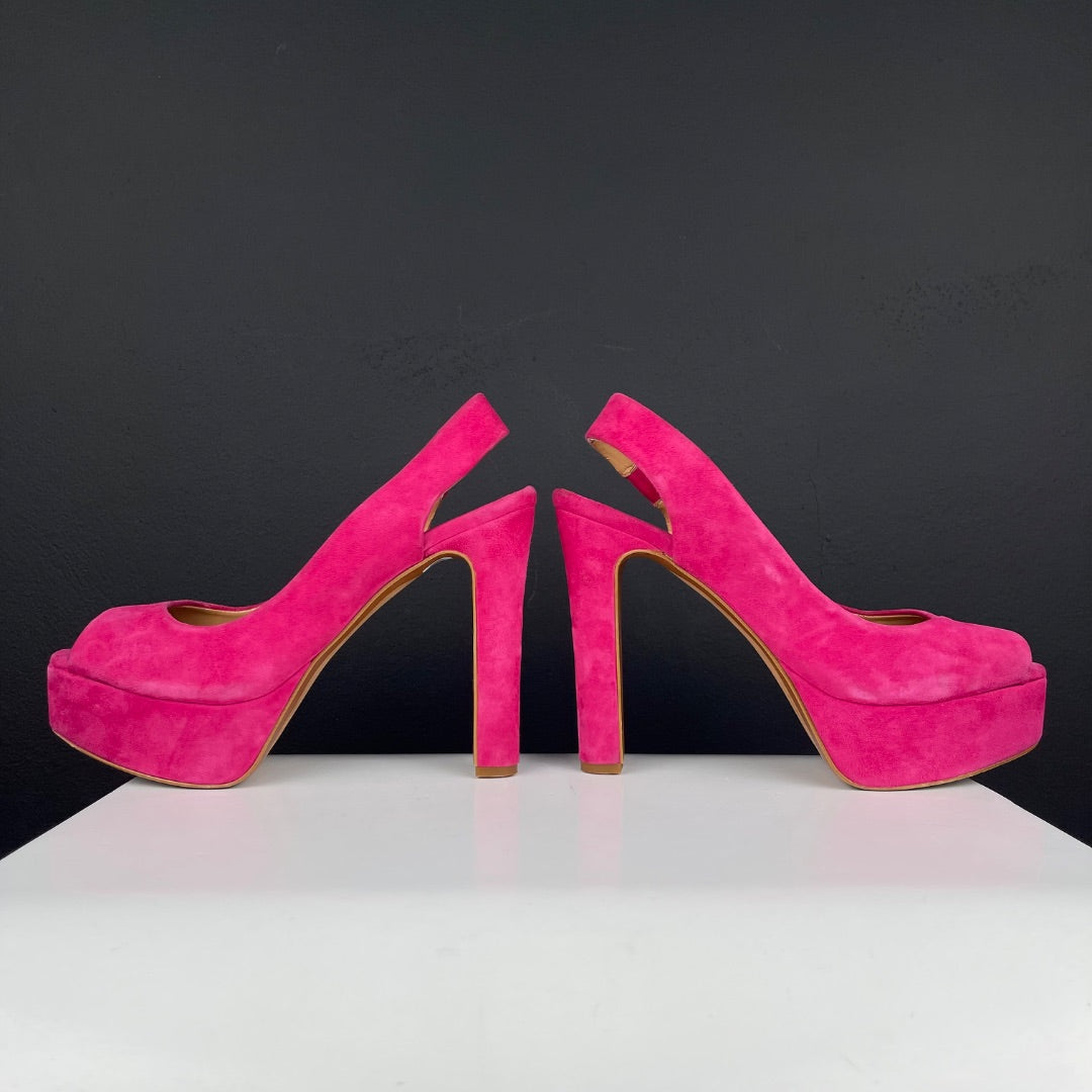 ZARA Zapato Taco Alto Fucsia Talle 40