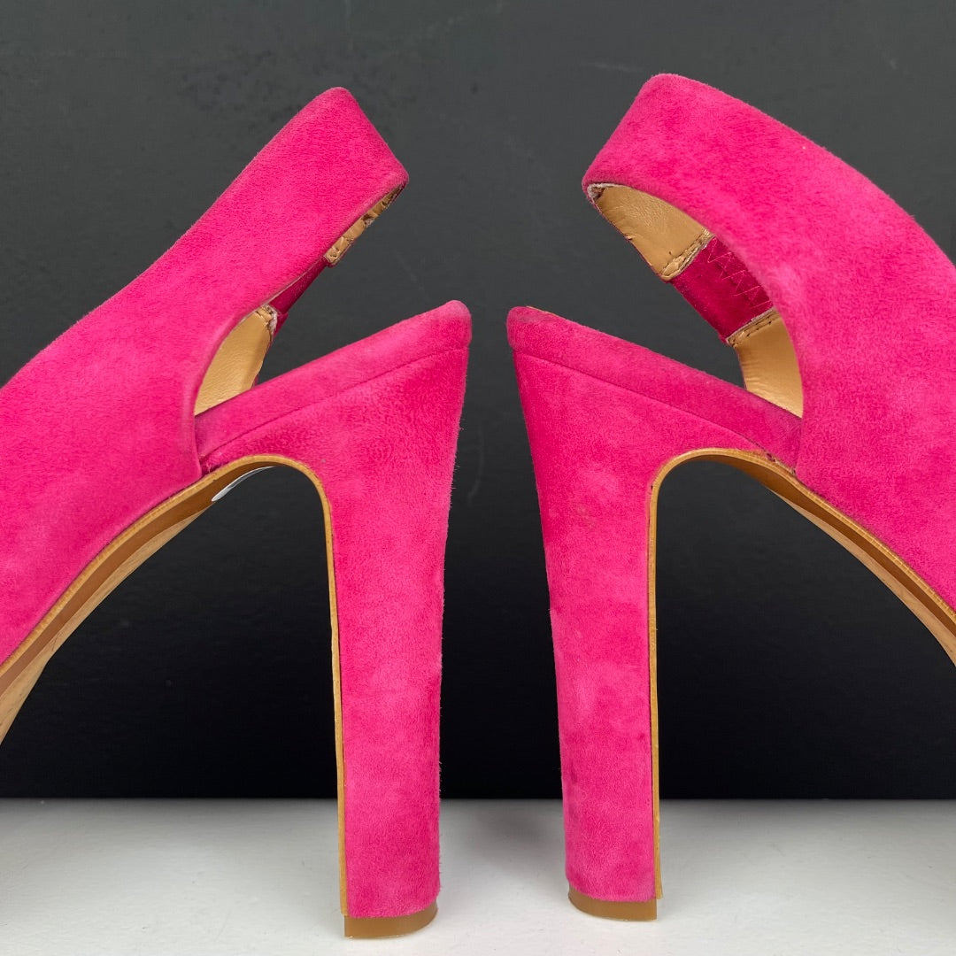 ZARA Zapato Taco Alto Fucsia Talle 40