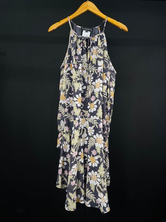 SANDRO FERRONE Vestido Manga Larga Varios Floral Talle 8